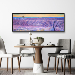 Framed 20 x 60 - Landscape of a field of lavender