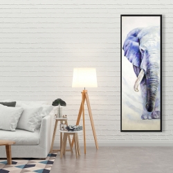 Framed 20 x 60 - Blue elephant