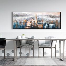 Encadré 20 x 60 - Paysage urbain de new-york avec l'immeuble chrysler