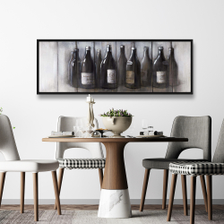 Framed 20 x 60 - Vintage bottles