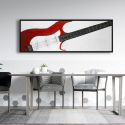 Framed 20 x 60 - Red rock guitar