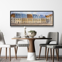 Framed 20 x 60 - Old quebec city