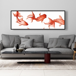 Encadré 20 x 60 - Petits poissons rouge