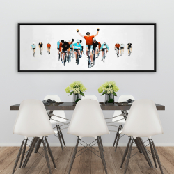 Encadré 20 x 60 - Cyclistes à la fin d'une course
