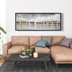 Framed 20 x 60 - Sailing on the lake