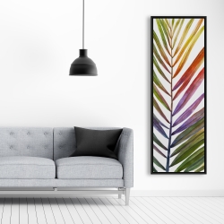 Framed 20 x 60 - Watercolor tropical palm leave