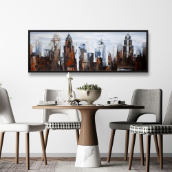 Framed 20 x 60 - Gray day in the city