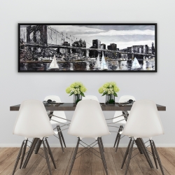 Encadré 20 x 60 - Pont brooklyn et voiliers
