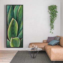 Encadré 20 x 60 - Plante d'agave à l'aquarelle