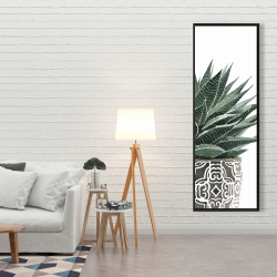 Framed 20 x 60 - Zebra plant succulent