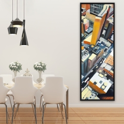 Framed 20 x 60 - High top view of buildings in new york