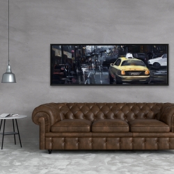 Framed 20 x 60 - New york in the dark