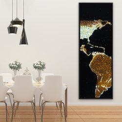 Framed 20 x 60 - American continent at night