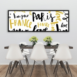 Framed 20 x 60 - Bonjour paris