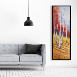 Encadré 20 x 60 - Paysage d'automne avec bouleaux