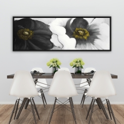 Framed 20 x 60 - Assorted white flowers