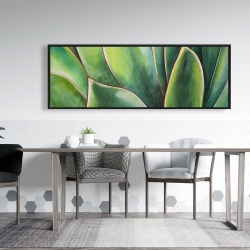 Encadré 20 x 60 - Plante d'agave à l'aquarelle