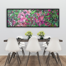 Framed 20 x 60 - Cherry tree blooming