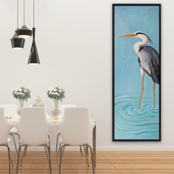 Framed 20 x 60 - Grey heron