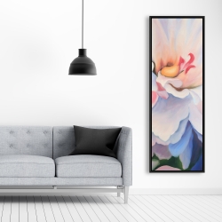 Encadré 20 x 60 - Fleur aux teintes pastel