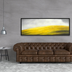 Framed 20 x 60 - Yellow hill