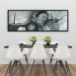 Framed 20 x 60 - Textured wooden logs