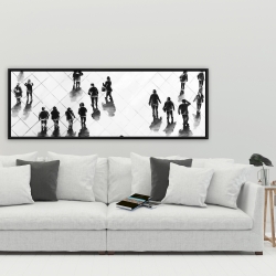 Encadré 20 x 60 - Vue aérienne des gens dans la rue