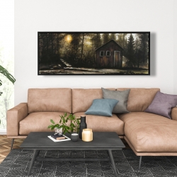 Encadré 20 x 60 - Cabane dans le bois