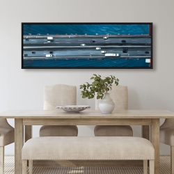 Framed 20 x 60 - Overhead view of traffic on the golden gate