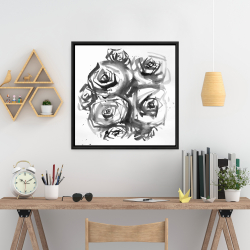 Encadré 24 x 24 - Ensemble de roses abstraites