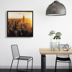 Framed 24 x 24 - New york city at sunset