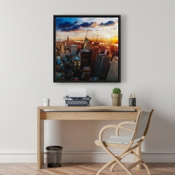 Framed 24 x 24 - City of new york by dawn