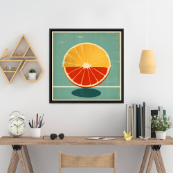 Encadré 24 x 24 - Citron et tangerine