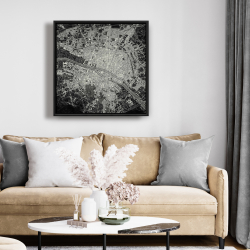 Framed 24 x 24 - Airplane satellite view