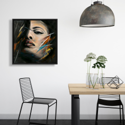 Framed 24 x 24 - Abstract woman portrait