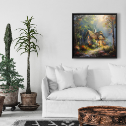 Framed 24 x 24 - Enchanted house