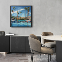Framed 24 x 24 - Palm trees