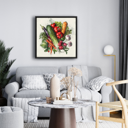 Framed 24 x 24 - Veggies