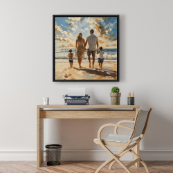 Framed 24 x 24 - Family walk