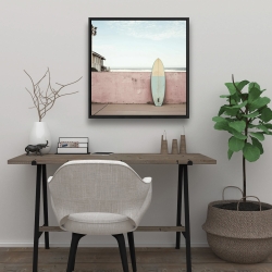 Framed 24 x 24 - Coastal view 