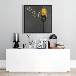 Framed 24 x 24 - Spaghetti pasta around a fork