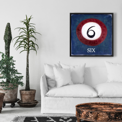 Encadré 24 x 24 - Boule de billard no6