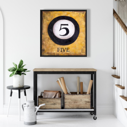 Framed 24 x 24 - Billiard ball no5