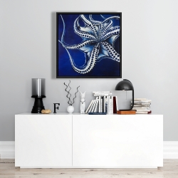 Framed 24 x 24 - Dancing octopus