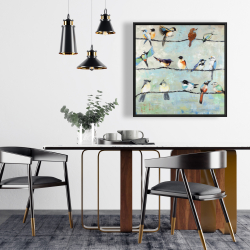 Encadré 24 x 24 - Petits oiseaux colorés