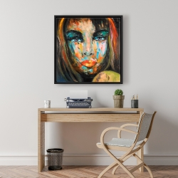 Encadré 24 x 24 - Portrait coloré de femme