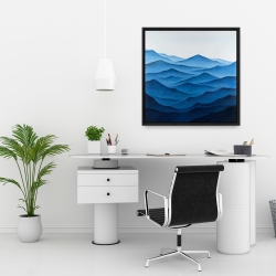 Framed 24 x 24 - Dark calm ocean waves