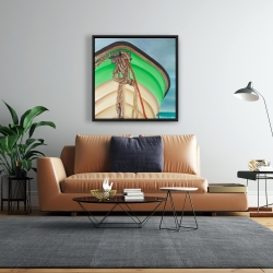 Framed 24 x 24 - Sailing rowing boat