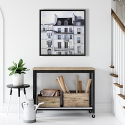 Framed 24 x 24 - Buildings along the seine river