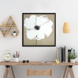 Framed 24 x 24 - Abstract color splash petals flower